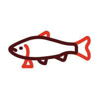 Trout Vector Thick Line Two Color Icons For Personal And Commercial Use.