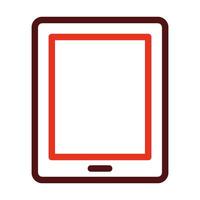 Tablet Vector Thick Line Two Color Icons For Personal And Commercial Use.