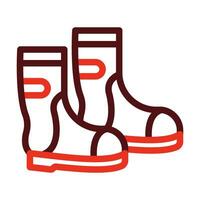 agua botas vector grueso línea dos color íconos para personal y comercial usar.