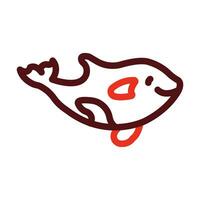 Orca Vector Thick Line Two Color Icons For Personal And Commercial Use.