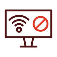 Disconnected Vector Thick Line Two Color Icons For Personal And Commercial Use.