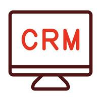 crm vector grueso línea dos color íconos para personal y comercial usar.