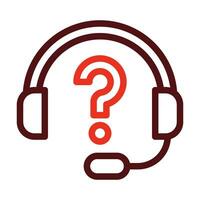 Question Vector Thick Line Two Color Icons For Personal And Commercial Use.