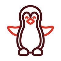 Penguin Vector Thick Line Two Color Icons For Personal And Commercial Use.