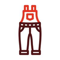 Overall Vector Thick Line Two Color Icons For Personal And Commercial Use.