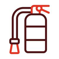 Fire Extinguisher Vector Thick Line Two Color Icons For Personal And Commercial Use.