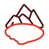 Lake Vector Thick Line Two Color Icons For Personal And Commercial Use.