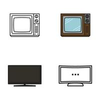 televisión icono vector