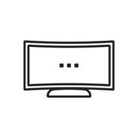 smart television icon in line shape vector