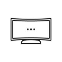 smart television icon in line shape vector