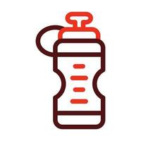 Sport Bottle Vector Thick Line Two Color Icons For Personal And Commercial Use.