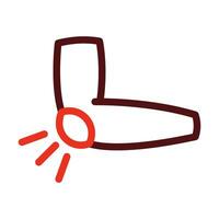 Cubit Vector Thick Line Two Color Icons For Personal And Commercial Use.