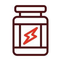 Protein Vector Thick Line Two Color Icons For Personal And Commercial Use.