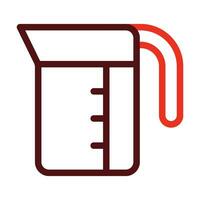 Measuring Cup Vector Thick Line Two Color Icons For Personal And Commercial Use.