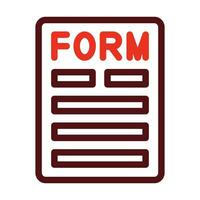 Form Vector Thick Line Two Color Icons For Personal And Commercial Use.