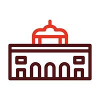 Alcala Gate Vector Thick Line Two Color Icons For Personal And Commercial Use.