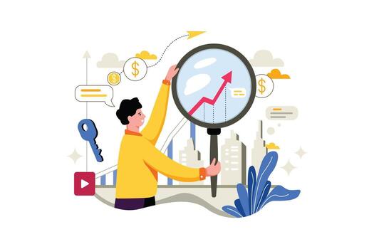 Development Chart - Flat Vector