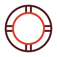 Lifebuoy Vector Thick Line Two Color Icons For Personal And Commercial Use.