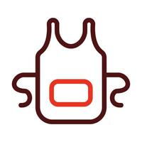 Apron Vector Thick Line Two Color Icons For Personal And Commercial Use.