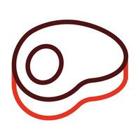Meat Vector Thick Line Two Color Icons For Personal And Commercial Use.