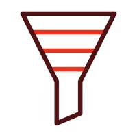 Filter Vector Thick Line Two Color Icons For Personal And Commercial Use.
