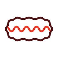 Eclair Vector Thick Line Two Color Icons For Personal And Commercial Use.