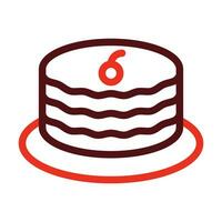 Pudding Vector Thick Line Two Color Icons For Personal And Commercial Use.