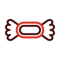 Candy Vector Thick Line Two Color Icons For Personal And Commercial Use.