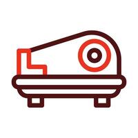 Chicken Slicers Vector Thick Line Two Color Icons For Personal And Commercial Use.