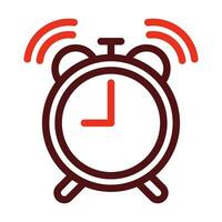 Alarm Vector Thick Line Two Color Icons For Personal And Commercial Use.