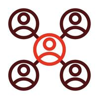 Connection Vector Thick Line Two Color Icons For Personal And Commercial Use.