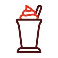 Sundae Vector Thick Line Two Color Icons For Personal And Commercial Use.