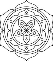 diwali rangoli contorno elemento vector