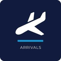 Arrivals Sign Icon vector