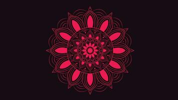 Abstract minimalist design pink color shade gradient mandala can be used as a logo or banner. vector