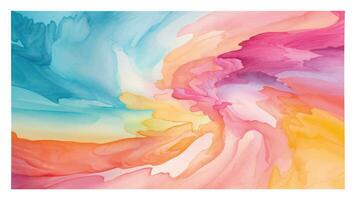 Pastel watercolor clouds background vector