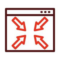 Resize Vector Thick Line Two Color Icons For Personal And Commercial Use.