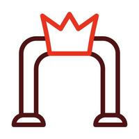 Priority Gate Vector Thick Line Two Color Icons For Personal And Commercial Use.