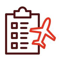 Itinerary Vector Thick Line Two Color Icons For Personal And Commercial Use.