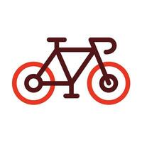 Bike Vector Thick Line Two Color Icons For Personal And Commercial Use.