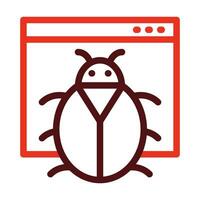 Bug Vector Thick Line Two Color Icons For Personal And Commercial Use.