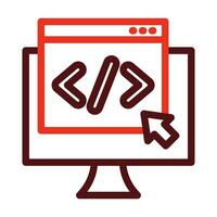 Website Vector Thick Line Two Color Icons For Personal And Commercial Use.