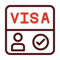 visa vector grueso línea dos color íconos para personal y comercial usar.