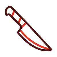 Chef Knife Vector Thick Line Two Color Icons For Personal And Commercial Use.