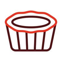 Tart Vector Thick Line Two Color Icons For Personal And Commercial Use.