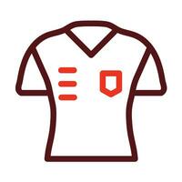 Football Shirt Vector Thick Line Two Color Icons For Personal And Commercial Use.