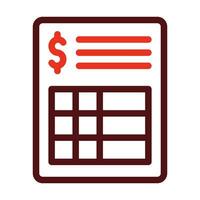 Statement Vector Thick Line Two Color Icons For Personal And Commercial Use.