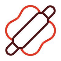 Dough Vector Thick Line Two Color Icons For Personal And Commercial Use.