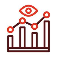 Data Visualization Vector Thick Line Two Color Icons For Personal And Commercial Use.