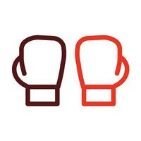 Boxing Vector Thick Line Two Color Icons For Personal And Commercial Use.